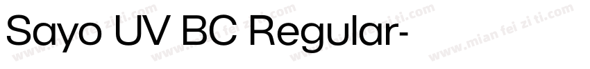 Sayo UV BC Regular字体转换